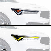 Headlight DRL Daytime Running Lights and Amber Delete Pre-cut Overlay Tint for 2023+ Acura Integra